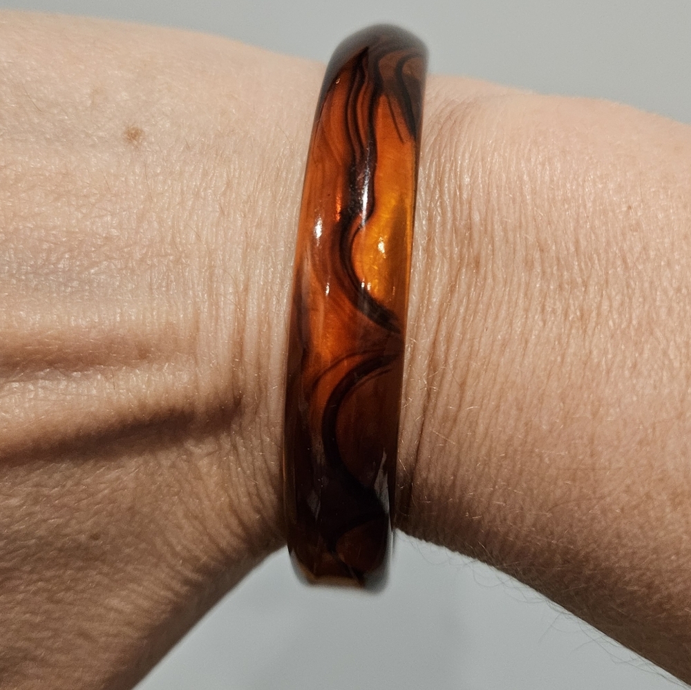 Rare Rootbeer Bakelite Bangle - image 1